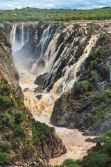 Waterfall in flood