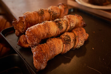 chocolate croissant pastry france baker  