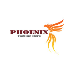 Fototapeta premium Phoenix logo design template. Vector Illustration