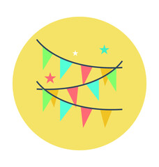 Buntings Colored Vector Icon