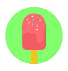 Ice Pop Colored Vector Icon