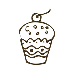 Cake Hand Drawn Icon