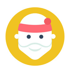 Santa Face Colored Vector Icon