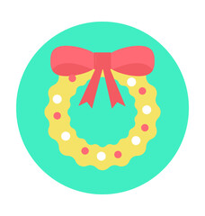 Wreath Colored Vector Icon