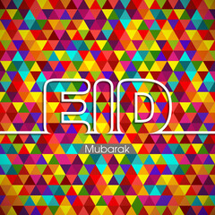 Eid Mubarak greeting card for the Muslim community festival celebration.