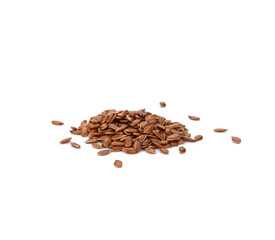 Flax seed or linseed , isolated on white background