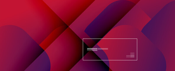 Square shapes composition geometric abstract background. 3D shadow effects and fluid gradients. Modern overlapping forms