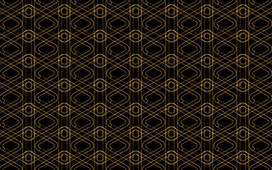 graphic golden pattern on a black background