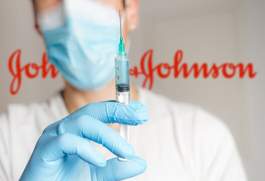 Doctor With Johnson & Johnson Corona Virus Vaccine