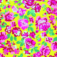 Floral seamless pattern For textile, wallpapers, print, wrapping paper. Vector stock illustration.