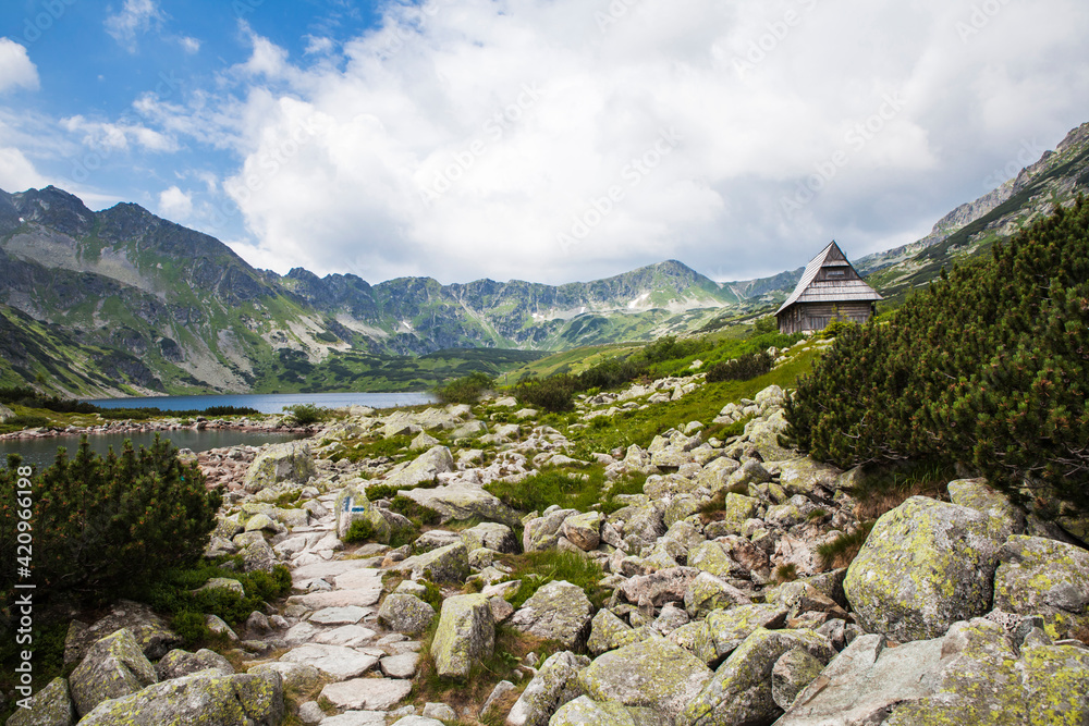 Poster Mountain landscape in the Tatra Mountains on the border between Poland and Slovakia