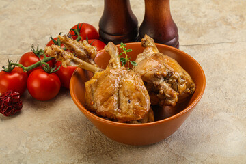 Rabbit stew in spicy sauce
