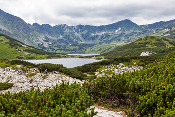 Mountain landscape in the Tatra Mountains on the border between Poland and Slovakia