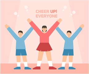 Cheer up, Korea. Group illustration collection