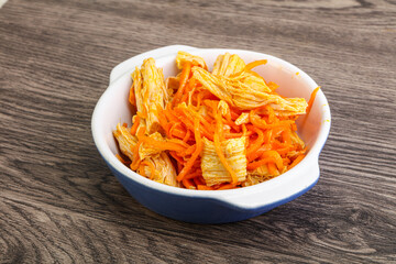 Korean soy asparagus with carrot