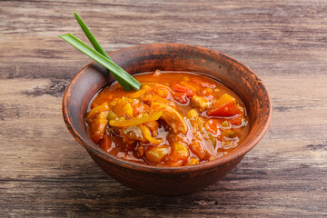 Meat goulash with vegetables