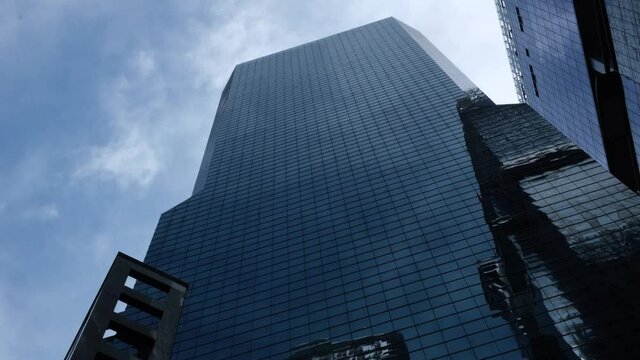 4k Footage Of Abstracted View Of Corporate Buildings Singapore