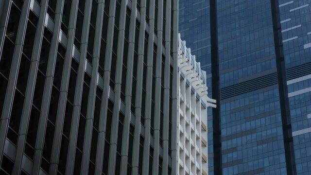 Static 4k Footage Abstract Corporate Buildings Singapore
