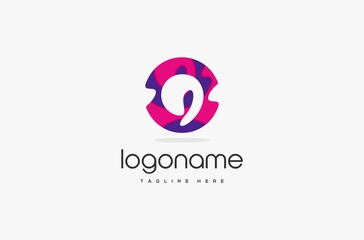 Donut logo, circle sweet taste logo