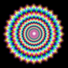 Acid colored groovy background. Vector Illustration.