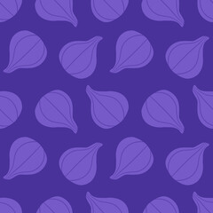 Cartoon style fig fruits vector seamless pattern background for cooking and food design.