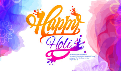 illustration of  Colorful splash for Holi background for Festival of Colors celebration 