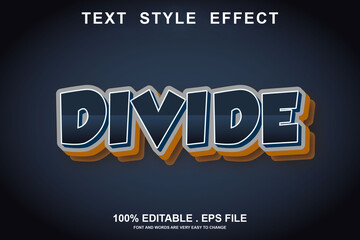 divide text effect editable