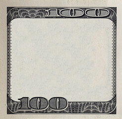 Modified decorative 100 dollar bill artwork