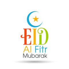 Eid Mubarak greeting card for the Muslim community festival celebration.