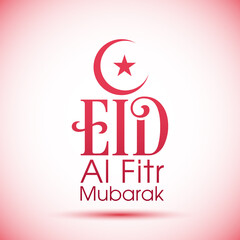 Eid Mubarak greeting card for the Muslim community festival celebration.