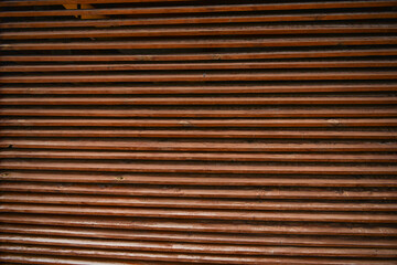 wooden blinds on the window