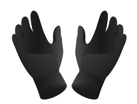 A Person's Gloves Are Seen From The Back Of The Hand