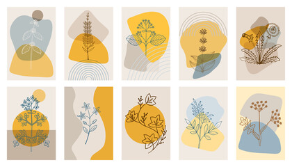 bitter herbs p1, abstract poster, set 1