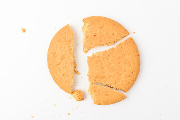 Wheat biscuits on a white background