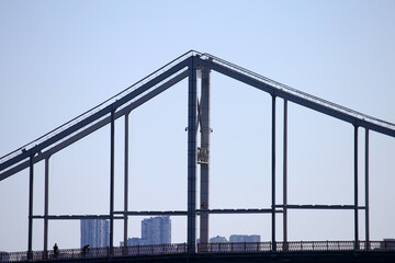 Obraz premium The river bridge structural elements