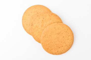 Wheat biscuits on a white background