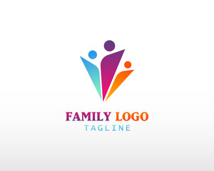 family logo creative fun logo people creative