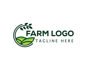 farm logo sun creative logo agriculture logo leave creative