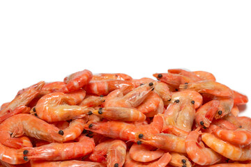 Shrimps isolated on a white background.