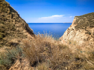 Beautiful hills and cliffs on Black sea shore. 