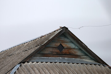 slate on the roof of an old house