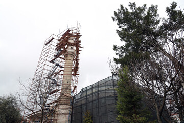 Renovation or repair or restoration of minaret of 525 year old