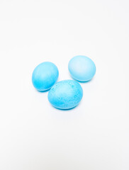 Easter eggs on white background. Easter concept.