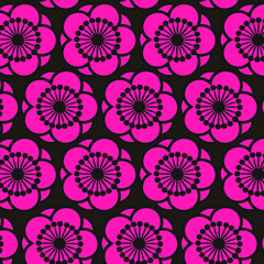 Floral seamless pattern. Hand drawn. For textile, wallpapers, print, wrapping paper. Vector stock illustration.