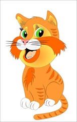 Red cat funny funny picture cartoon