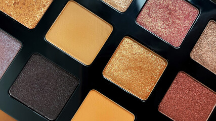 Closeup shot of eyeshadow palette