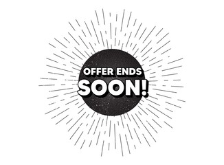 Offer ends soon. Special offer price sign. Vector