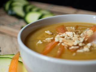 natural and organic carrot and courgette purée