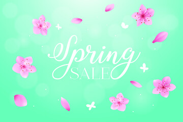 SPRING TEMPLATE. BLOSSOM BACKGROUND