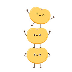 Soybean vector. Soybean character design.